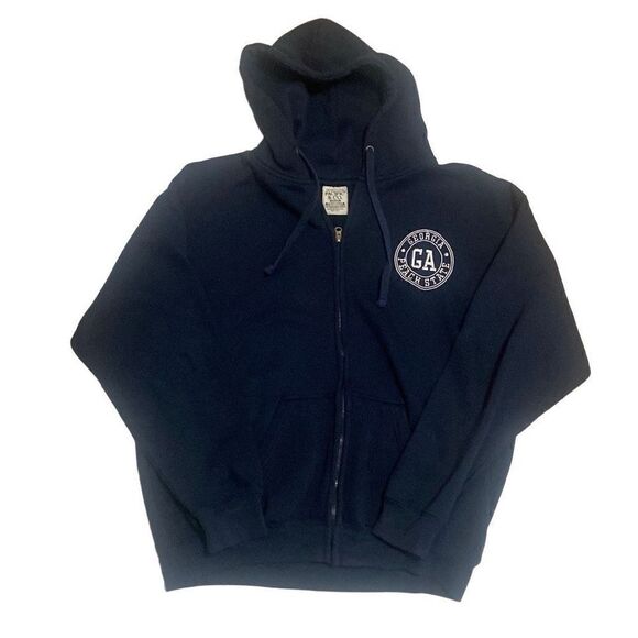 The Perfect Hoodie Pacific & Co Blue Hooded Zip Jacket GA Peach State Sz Medium - Picture 1 of 7